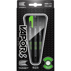 Target Vapor 8 Black with green rings Soft Tip Darts