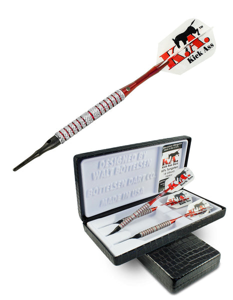 kick ass  ダーツ Bottelsen Soft Tip Kick Ass Coarse Knurl Tough Coat Darts - Heart