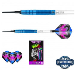Red Dragon Peter Wright Snakebite PL15 Blue Soft Tip Darts