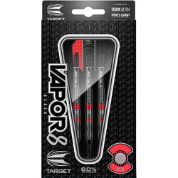 Target Vapor 8 Black with red rings Soft Tip Darts